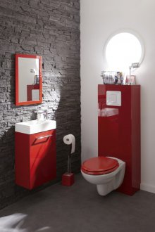 Toalettsete med farget sete