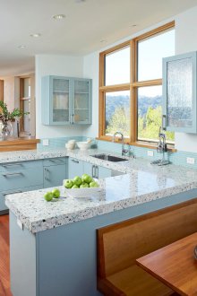 Ανοιχτό μπλε κουζίνα