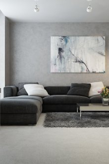 Ανοιχτό γκρι εσωτερικό καθιστικό