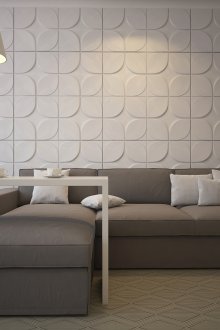 Ευρύχωρο σκούρο γκρι καναπέ