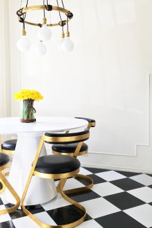 Checkerboard vinyl tile