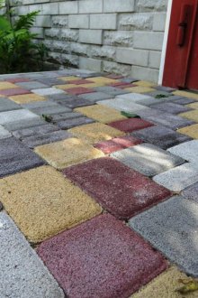 Πολύχρωμο άμμο πλακάκια