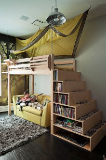 Νηπιαγωγείο με στυλ σοφίτας για ένα αγόρι