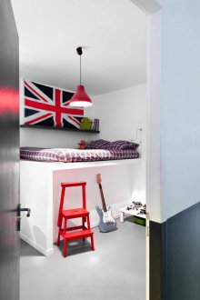 Φωτεινή προφορά στο φυτώριο στο στυλ σοφίτας