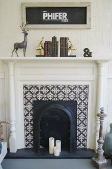 Πρόσοψη τζάκι πλακάκι στυλ