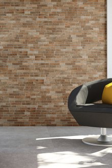 Τούβλο πλακάκι στο σαλόνι