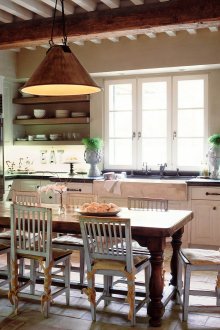 Τραπεζαρία και καρέκλες για κουζίνα προετοιμασίας στυλ