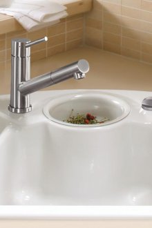 Γωνιακός νεροχύτης από πορσελάνη