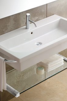 Κρεμαστό νεροχύτη με θερμαινόμενη πετσέτα