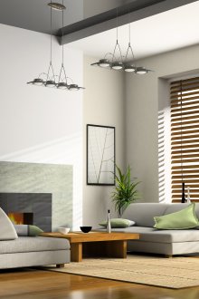 Ξύλινα παντζούρια στο σαλόνι