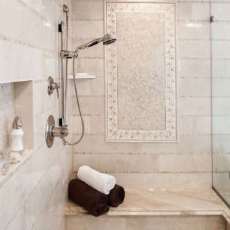 Τοποθέτηση μαρμάρινων πλακιδίων σε γυψοσανίδα