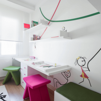 Φωτεινά έπιπλα για τη γωνιά ενός παιδιού