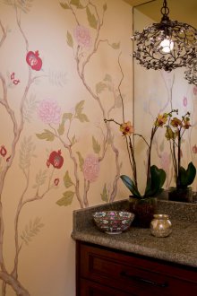 Floral ταπετσαρία στο στυλ του chinoiserie