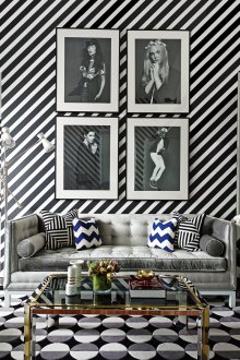 Διαγώνια ριγωτή ταπετσαρία