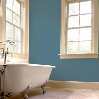 Τοίχος ζωγραφική στο μπάνιο με λατέξ χρώμα