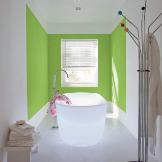 Πράσινη βαφή για τοίχους μπάνιου