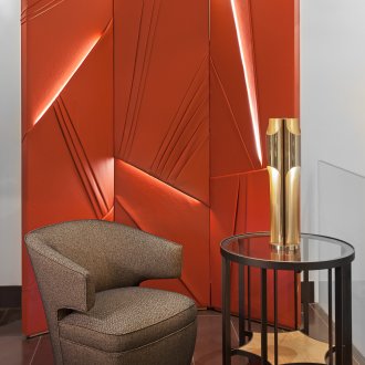 Δερμάτινη οθόνη με φωτισμό