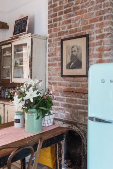 Shabby Chic τοίχο από τούβλα