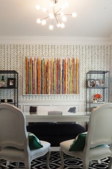 Γεωμετρικό ντιζάιν υπνοδωματίου με μελέτη