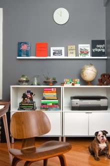 Έπιπλα στο υπνοδωμάτιο με μια μελέτη