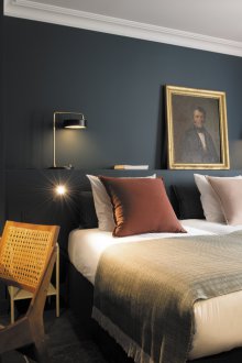 Ρετρό στυλ υπνοδωμάτιο με μελέτη