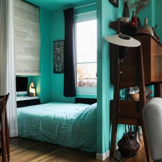 Τυρκουάζ υπνοδωμάτιο