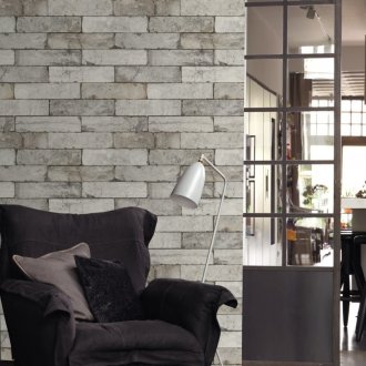 Ταπετσαρία κάτω από ένα τούβλο σε στυλ πατάρι