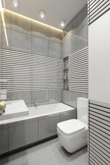 Μπάνιο 9 τ.μ. m με γυαλιστερά πλακάκια