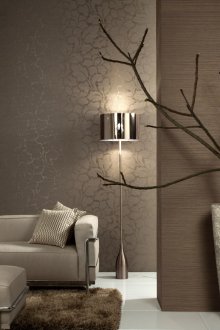 Γκρίζο βάζο δαπέδου με κλαδί