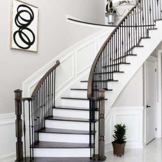 Cast iron stair railing