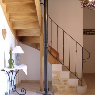 Ringhiera per scale con decorazioni