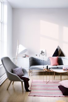 Ροζ υφάσματα στο εσωτερικό