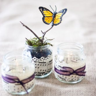 Πεταλούδες για διακόσμηση σε οικολογικό στυλ.