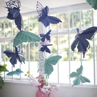 Πεταλούδες από χαρτόνι για διακόσμηση