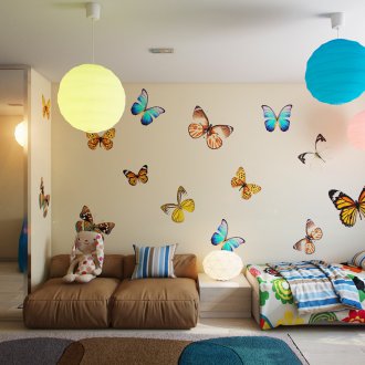 Αυτοκόλλητα πεταλούδων στο εσωτερικό