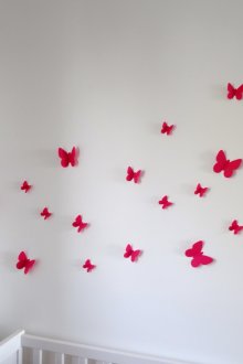 Ροζ πεταλούδες για διακόσμηση