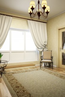 Ορθογώνιο χαλί στο κλασικό διάδρομο