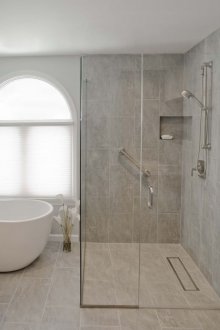 Σχεδιασμός ντους χωρίς τηγάνι με κρυφή αποχέτευση