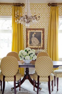 Ταπετσαρία με γεωμετρικά σχέδια για το σαλόνι