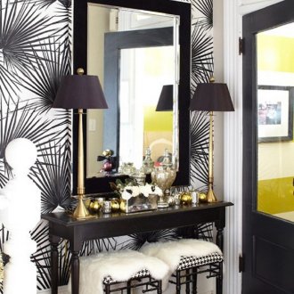 Ταπετσαρία με φοίνικα για το σαλόνι