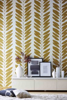 Floral ταπετσαρία για το σαλόνι