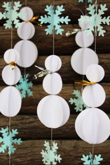 Χιονάνθρωπος από χαρτί κύκλους