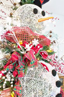 Χιονάνθρωπος από ψάθινο χαρτί