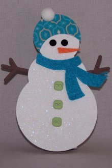 Χιονάνθρωπος από μπλε χαρτί