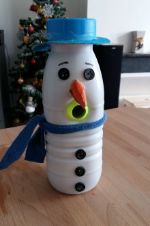 Χιονάνθρωπος από πλαστικό μπουκάλι