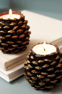 Νέο Έτος χειροτεχνίες από κώνοι