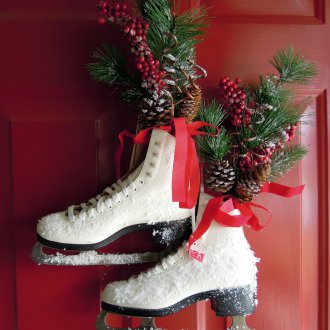 Αρχική διακόσμηση πόρτας για το νέο έτος