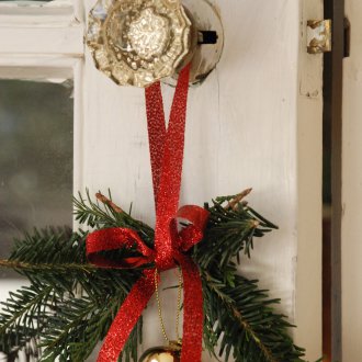 Διακόσμηση της εσωτερικής πόρτας για το νέο έτος