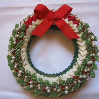 Χριστουγεννιάτικο στεφάνι χάντρα