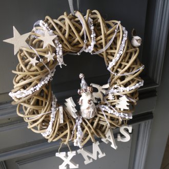 Χριστουγεννιάτικο στεφάνι με χάντρες
